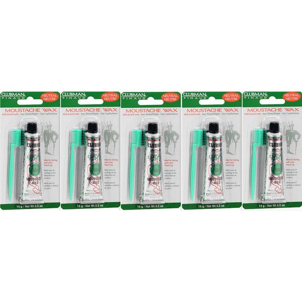 Pinaud Moustache Wax Neutral Color  ( 5 tubes )
