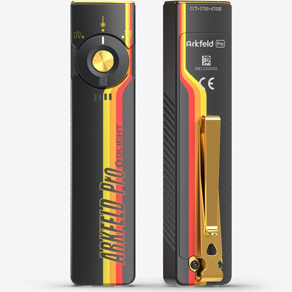 Olight Arkfeld Pro Racing Stripe CW Flat Flashlight w/LED Light/UV/Laser