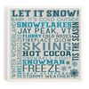 Jay Peak, Vermont, Let it Snow, Christmas, Typography (Absorbent Ceramic Coaster, Single, Cork Back, Kitchen Table Decor)