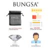 Bungsa .925 Silber Ohrstecker viereckig mit matter Oberfläche