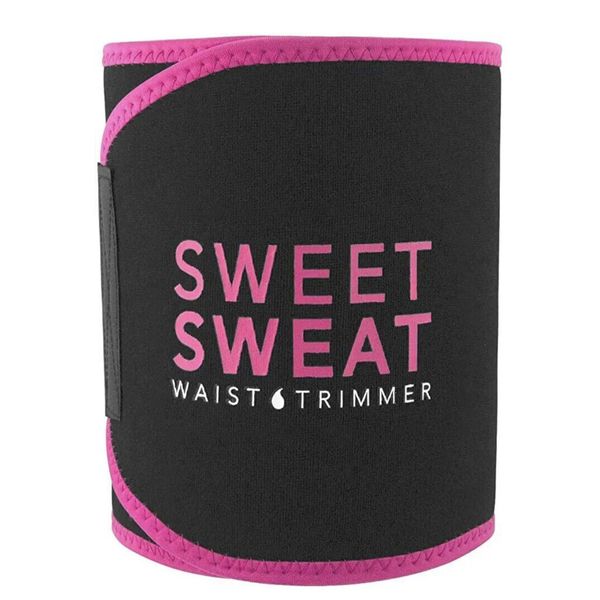 Sweet Sweat Waist Trimmer - Black/Pink | Premium Waist Trainer Sauna Belt for Me