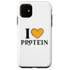 iPhone 11 I Love Protein Funny Gym Workout Case