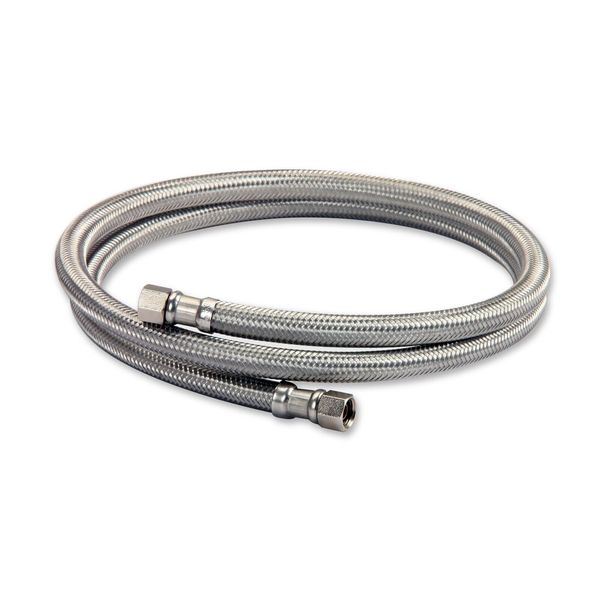 1/4" Comp x 1/4" Comp Stainless Steel Braided Icemaker Supply,UPC/NSF, Lead Free