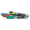 Deflecto SMA510V4 Wet Erase Marker, Chisel, Assorted, 4/Pack