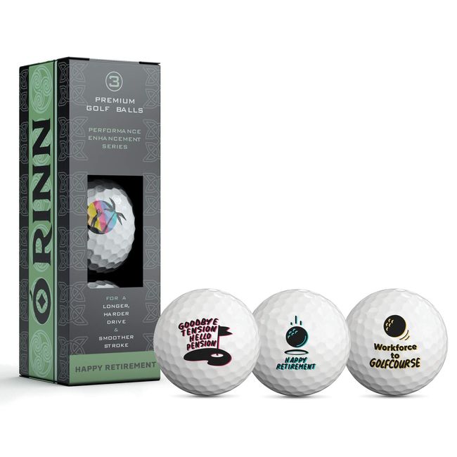 Retirement Novelty Golf Ball 3 Pack - Gifts for Golfers - Coworkers - Retirement Party Supplies & Favors - Retirement Gifts