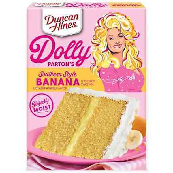 Dolly Parton's Southern Style BANANA Cake Mix Duncan Hines Favorite 15.25Oz Box