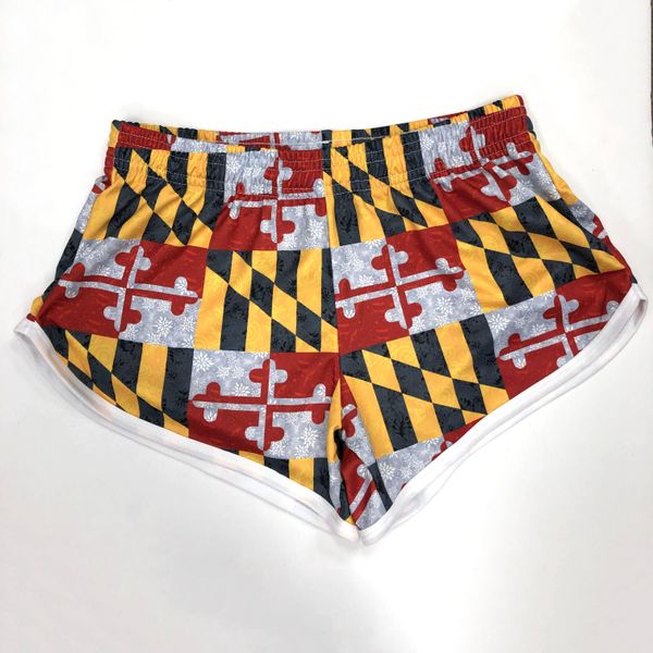 Maryland Flag Nautical / Athletic Shorts (Ladies) - Small / Maryland Flag