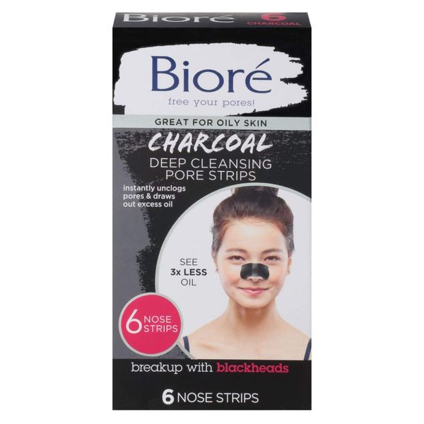 Charcoal Deep Cleansing Pore Strips 6 Count (6 Pack)