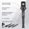 Impact Socket Adapter Set - Drill & Driver Bit Set, 1/4 to 1/2 Inch Adapter f...