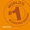 Fiskars Premier No. 8 Easy Action Scissors - 10" Spring Action Fabric and Craft Scissors - Arts and Crafts - Orange/White