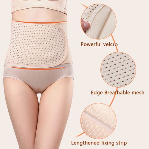 SOLO ACTFIT Postpartum Belt Support, Postpartum Belt Recovery, Belly Slim Wrap Belt, Postnatal Women's Body Shaper, Breathable, Adjustable Elastic Postpartum Support, beige