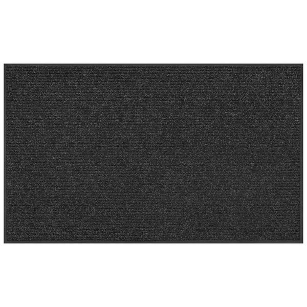 Apache Mills Enviroback Apache Rib Doormat, 18" x 27", Onyx