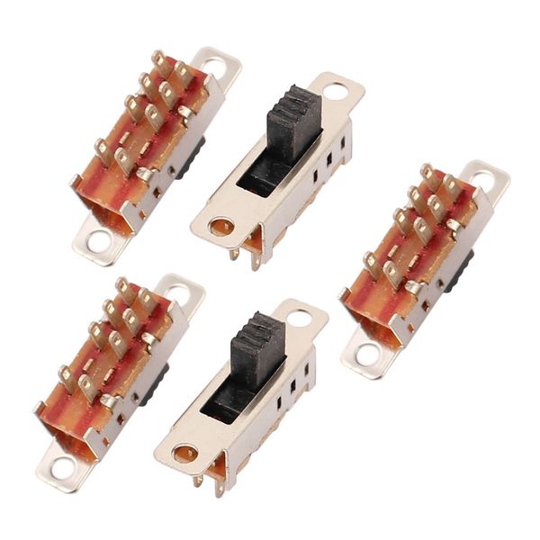 uxcell Micro Slide Switch 3 Position 8P SPDT Panel Mount Latch Camera Pack of 5