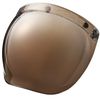 Yamashiro EX038100 Motorcycle Helmet Mirror Bubble Shield Extra Shield Bubble REVO 3-Point Hook Universal Brown