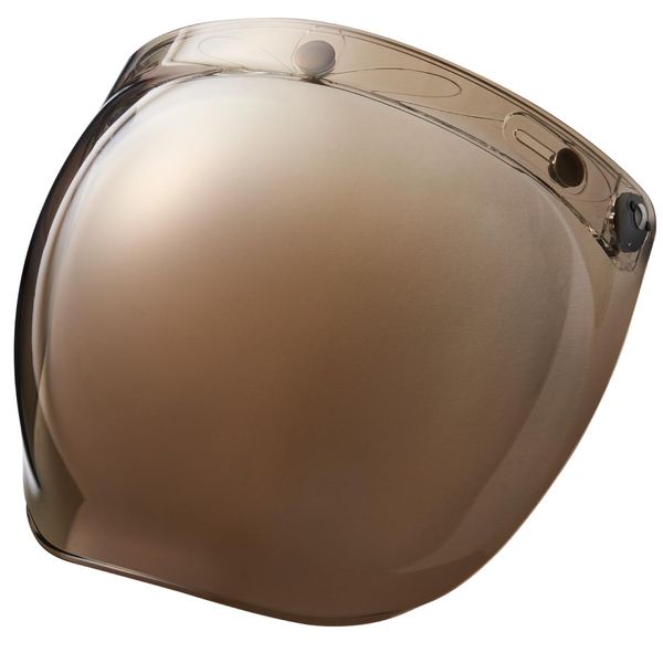 Yamashiro EX038100 Motorcycle Helmet Mirror Bubble Shield Extra Shield Bubble REVO 3-Point Hook Universal Brown