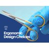 Scissors Surgical 4.5" Straight Gold Plated Handle Razor Sharp Tip ARTMAN