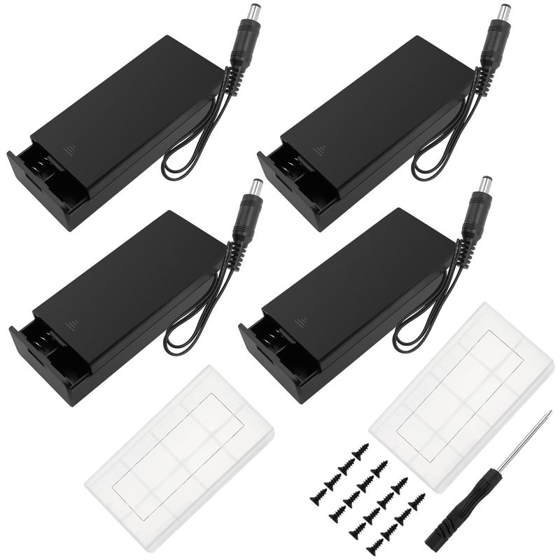 SHIKANG DC 9V PP3 Batteriehalter Box GehäUse Kabel EIN/Schalterabdeckung + 2,1 Mm Stecker