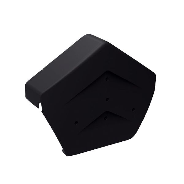 Home.smart Black Angled Ridge End Cap for Dry Verge Systems, Gable Apex Roof Tiles