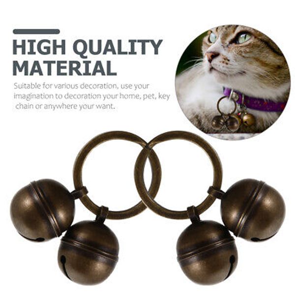 2 Sets Pet Bells Collar Loud Bell Cat Collar Bells Hand Bell Kitten Collar Bells