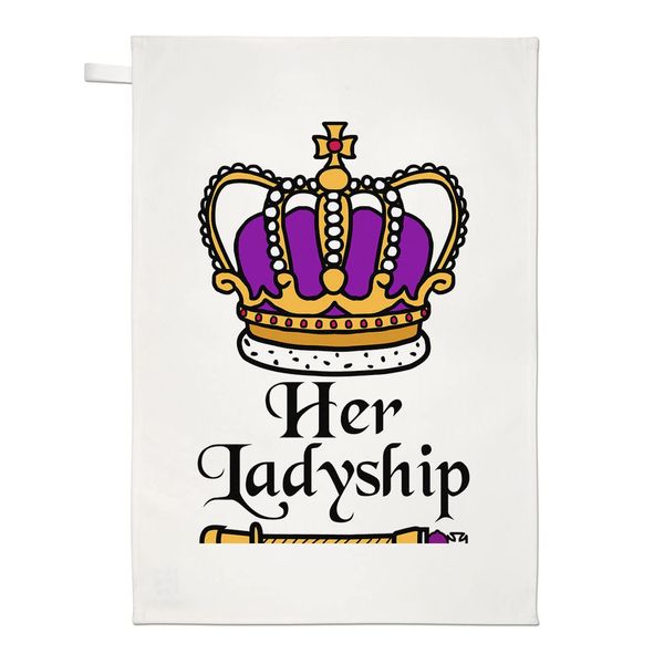 Her Ladyship Crown Tea Towel Dish Cloth