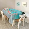 Walmsco Tablecloth Blue Beach Flamingo Decor For Dining Room Kitchen Rectangular Table Cover 132 * 178cm