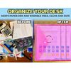 JMS we create smile A4 Translucent Stud Wallet (30 Pcs) Plastic Popper Document Wallets Waterproof, Clear Transparent Folder – Plastic Popper Wallet with Button Closure (Pink)