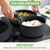 Click 10-Piece Ceramic Nonstick Cookware Set, Detachable Handle, Stackable Space