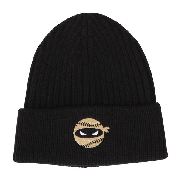 Pitching Ninja EMBROIDERY BEANNIE BLACK Beanie, Black