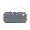 Henghao Reading Glasses, 5 Colors Available, Ultra Lightweight Rimless Glasses, Portable, Stylish, Reading Glasses, Senior Glasses, H6026 (Gray, +1.00)