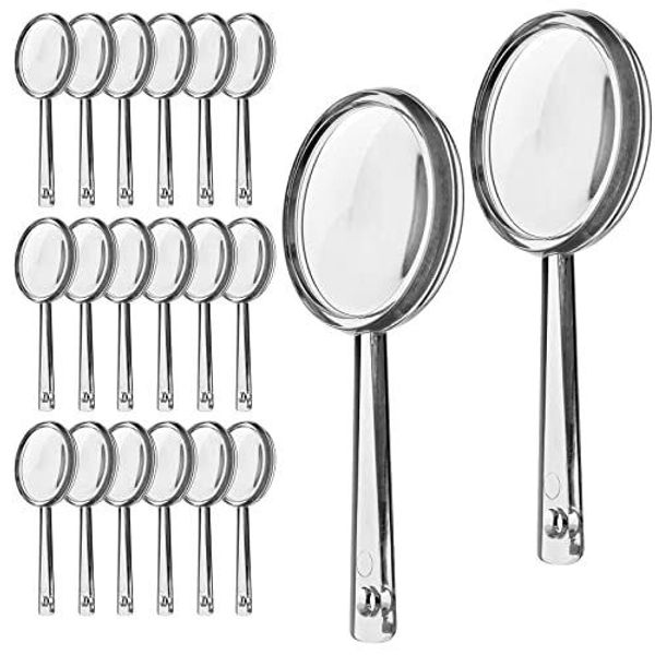 20 Pack Mini Plastic Handheld Magnifying Glasses Portable 20 Count (Pack of 1)