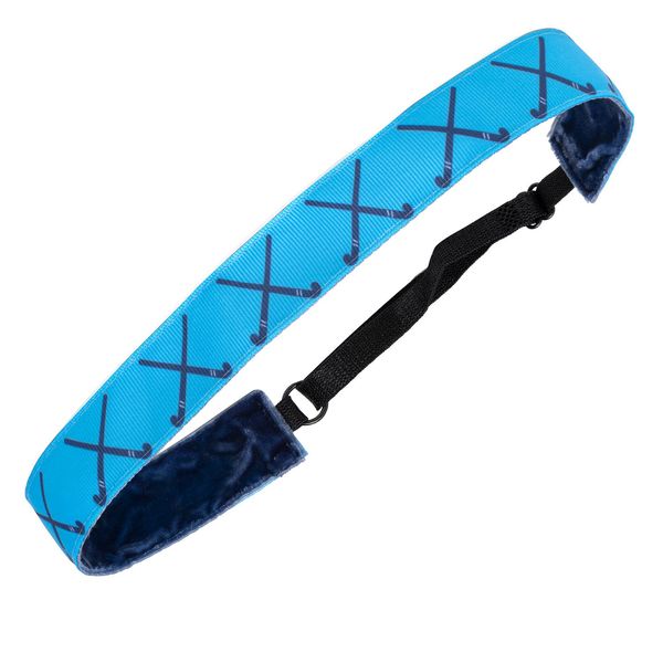 Julibands No-Slip Athletic Headbands | Field Hockey Sticks | Blue