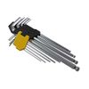 US Pro Professional 9 Piece Extra Long Ball Point Hex Allen Key Set - B2234