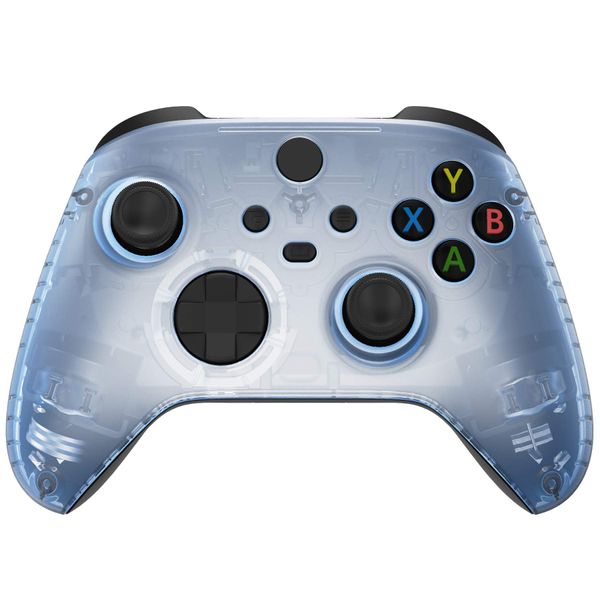 eXtremeRate Replacement Faceplate for Xbox Series X & S Controller - Personalize Your Control - Clear Glacier Blue Front Housing Shell for Xbox Core Wireless Controller [Controller NOT Included]