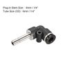 Sourcing Map 6mm Tube Fitting Plug-in Elbow Pneumatic Air Push Fit Lock Fitting 3pcs