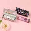 Lipstick Case Holder with Mirror, Hanyi 3 Pcs Vintage Floral Print Lipstick Holder Box for Purse
