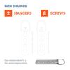 Super Heavy Duty Extra Large Strap Hanger - 2 Pack - 4 Hole D-Ring Hanger