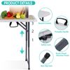 Folding Table 4' Portable Table Foldable Legs & Adjustable Height Utility Table