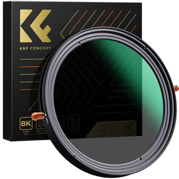 K&F Concept Nano-X ND Filter 67mm CPL&ND2-ND32 2 in 1 multifunktionaler Graufilter und CPL Filter Polfilter