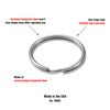 Lucky Line 2" Nickel Plated Steel Split Ring, 50 per Box (77000)