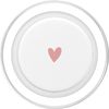 Rose White Minimalist Heart PopSockets MagSafe PopGrip for iPhone