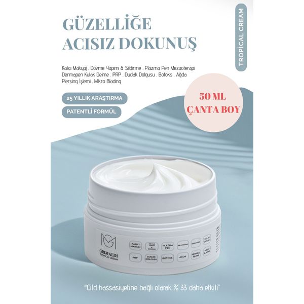 Topikal Krem Anestezi Lazer,botoks,dolgu,kalıcı Makyaj,dermapen,dermaroller,işlem Öncesi Krem 50ml