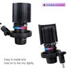 SUNMON Mic Pop Filter Windsrceen,Compatible with HyperX QuadCast2, Double Layered Wind Pop Screen with Flexible 360° Gooseneck Clip Stabilizing Arm