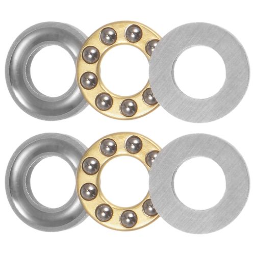 uxcell F6-12M Thrust Ball Bearing 6mm x 12mm x 4.5mm with Brass Washer A BEC3 Set of 2