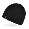 Neverless® Beanie Herren Strick-Mütze Winter-Mütze Rippstrick Optik schwarz
