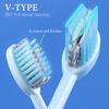 2Pcs Travel Toothbrushes Kit Fold Travel Size Toothbrushes Built-in Travel Toothpaste Container, Including 2 Cleaner Head Soft Bristles for Travel, Camping, School, Business Trip (Blue, White)