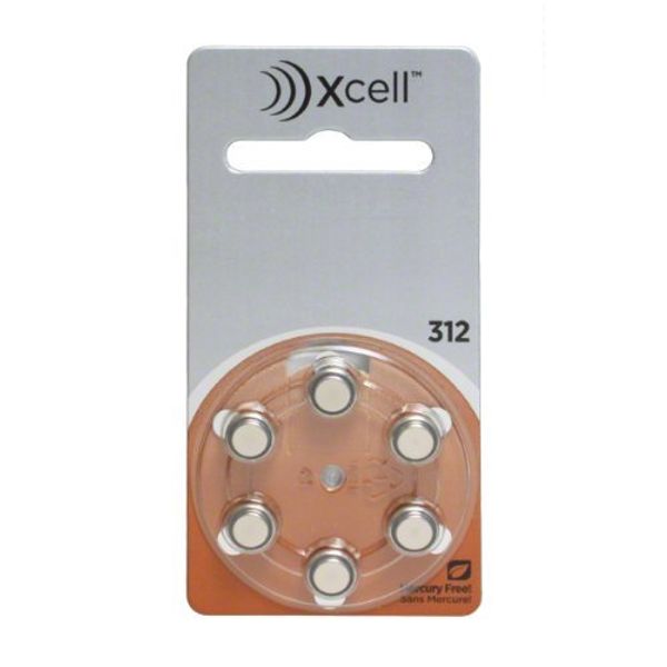 Rayovac Mercury Free Xcell Size 312 Hearing Aid Batteries (60 Batteries) + Keychain