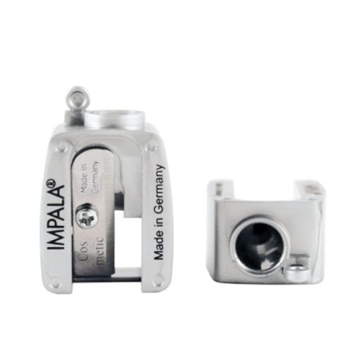IMPALA 2-Piece Impala Precision Cosmetic Sharpener, Manual Single Hole Sharpener, Used for Sharpening Eyebrow Pencils, Eye Pencils, Eyeliner, Lip Liner Pencils