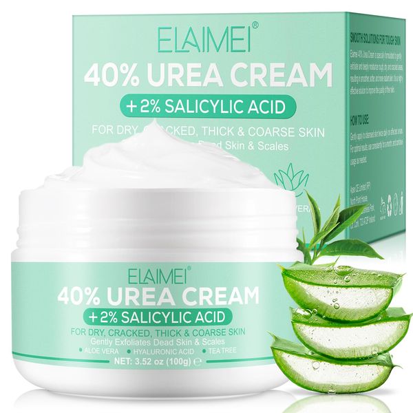 Urea Foot Cream -100G Tiefenfeuchtigkeitsspendend, Callus Remover Und Weich, Für Trockene Rissige Haut, Glatt Und Weich Trockene,Rissige Juckende Haut Für Füße,Hände,Fersen, Ellenbogen, Nägel Und Knie