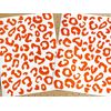 Reflective Leopard Print Motorcycle Helmet Stickers Kit - Orange