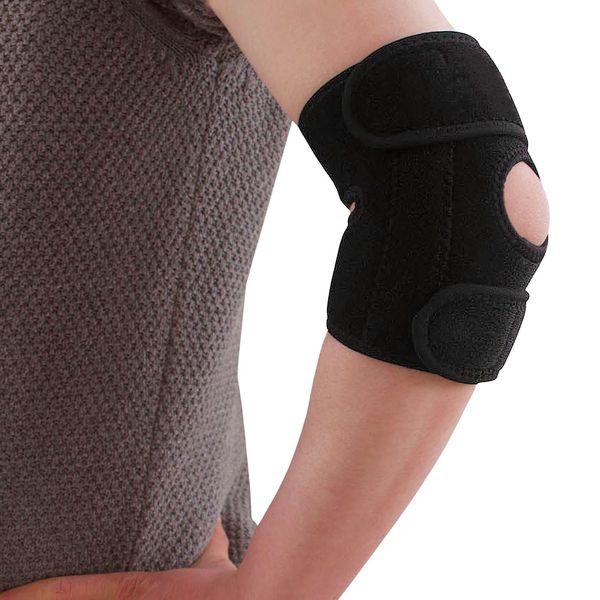 Adjustable Neoprene Elbow Supports with Spiral Rods and Velcro Fastener for stability